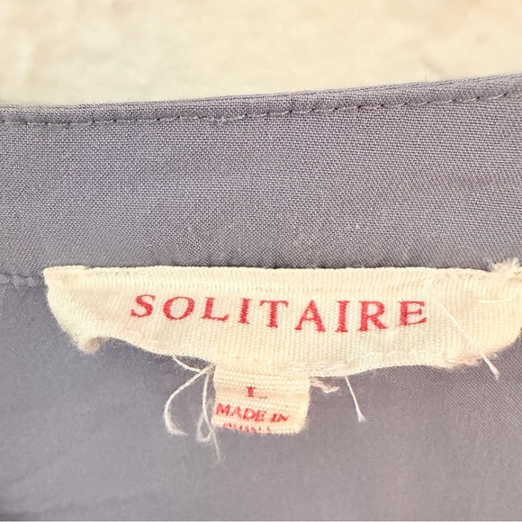 Solitaire gray embroidered tunic blouse - Picture 6 of 7